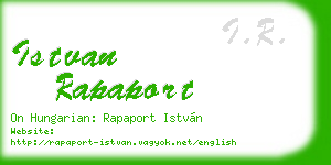 istvan rapaport business card