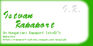 istvan rapaport business card